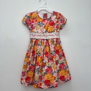 Bonnie Jean Pink and Orange Floral Dress